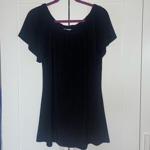 White House Black Market Black Off the Shoulder Blouse